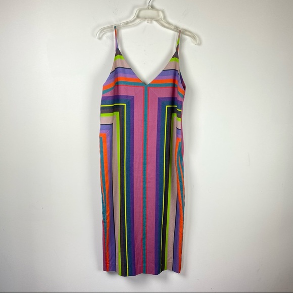 Mara Hoffman Georgia Rainbow Striped Dress Sz S - Picture 2 of 10